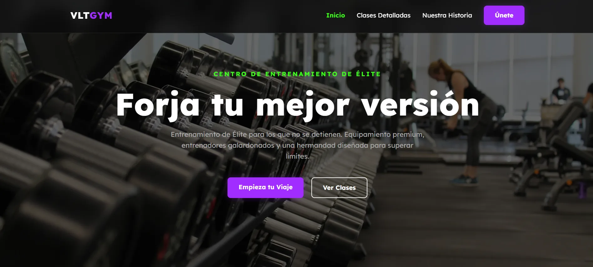 Sitio web de Gimnasio Gym Power